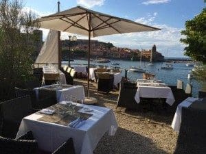 View from the restaurant Le Neptune in Collioure