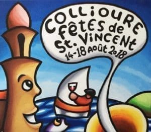 Cartel 2018 de las Fiestas de San Vicente en Collioure