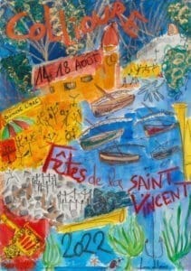 Cartel 2022 de las Fiestas de San Vicente en Collioure