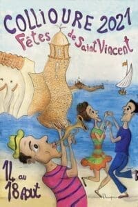 Cartel 2021 de las Fiestas de San Vicente en Collioure